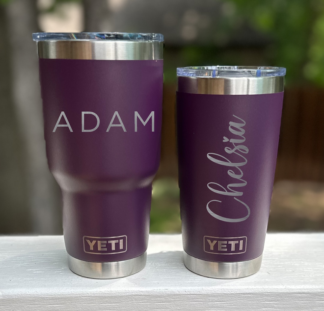Custom Personalized Yeti Nordic Purple Yeti Tumbler With Name Engraved