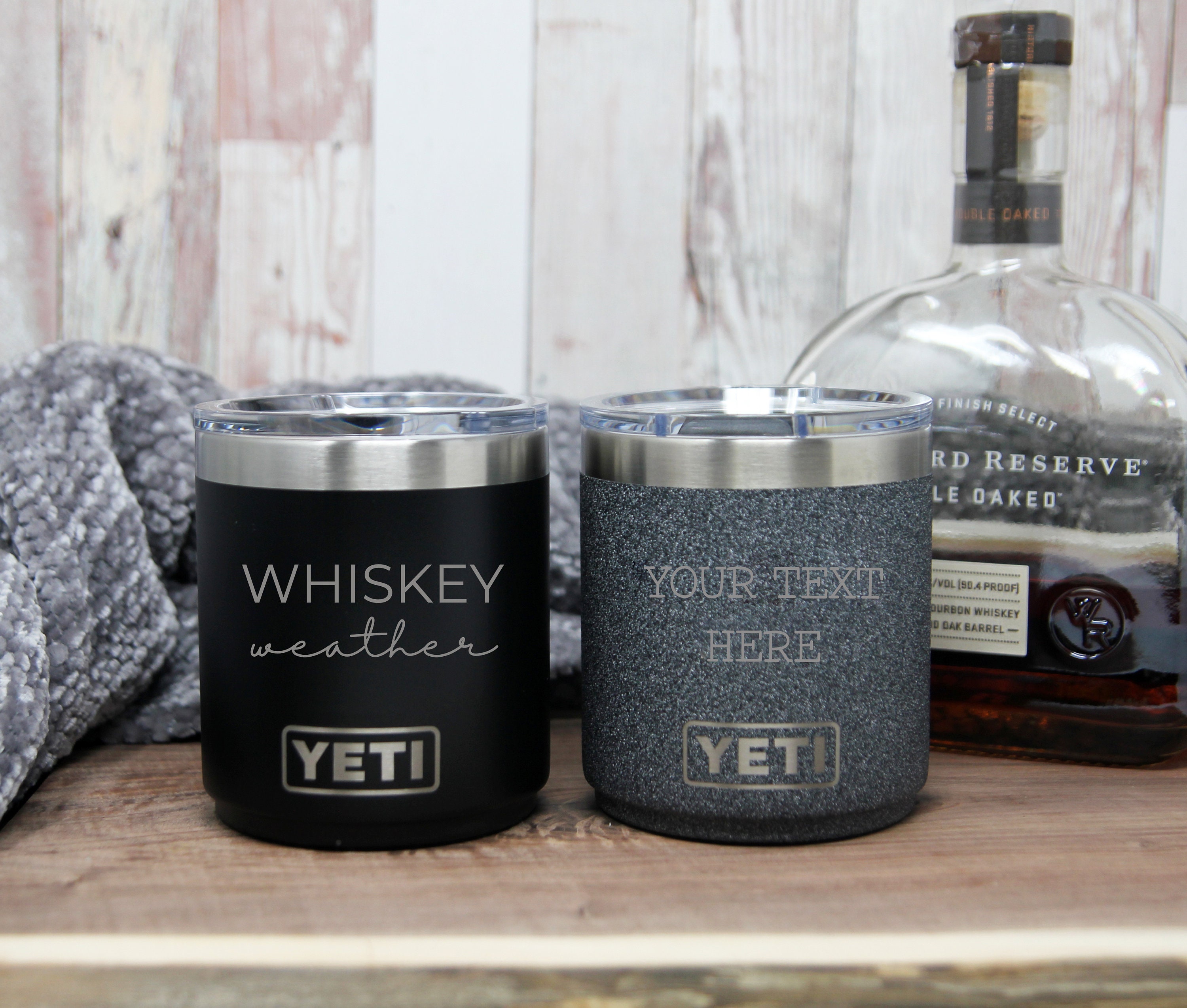 Blackened Whiskey Yeti Lowball Tumbler