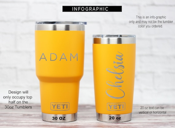 Mr and Mrs Yeti, Bride and Groom Yeti Tumblers, Engraved Yeti, 20 Oz  Tumbler- Authenticity Guaranteed