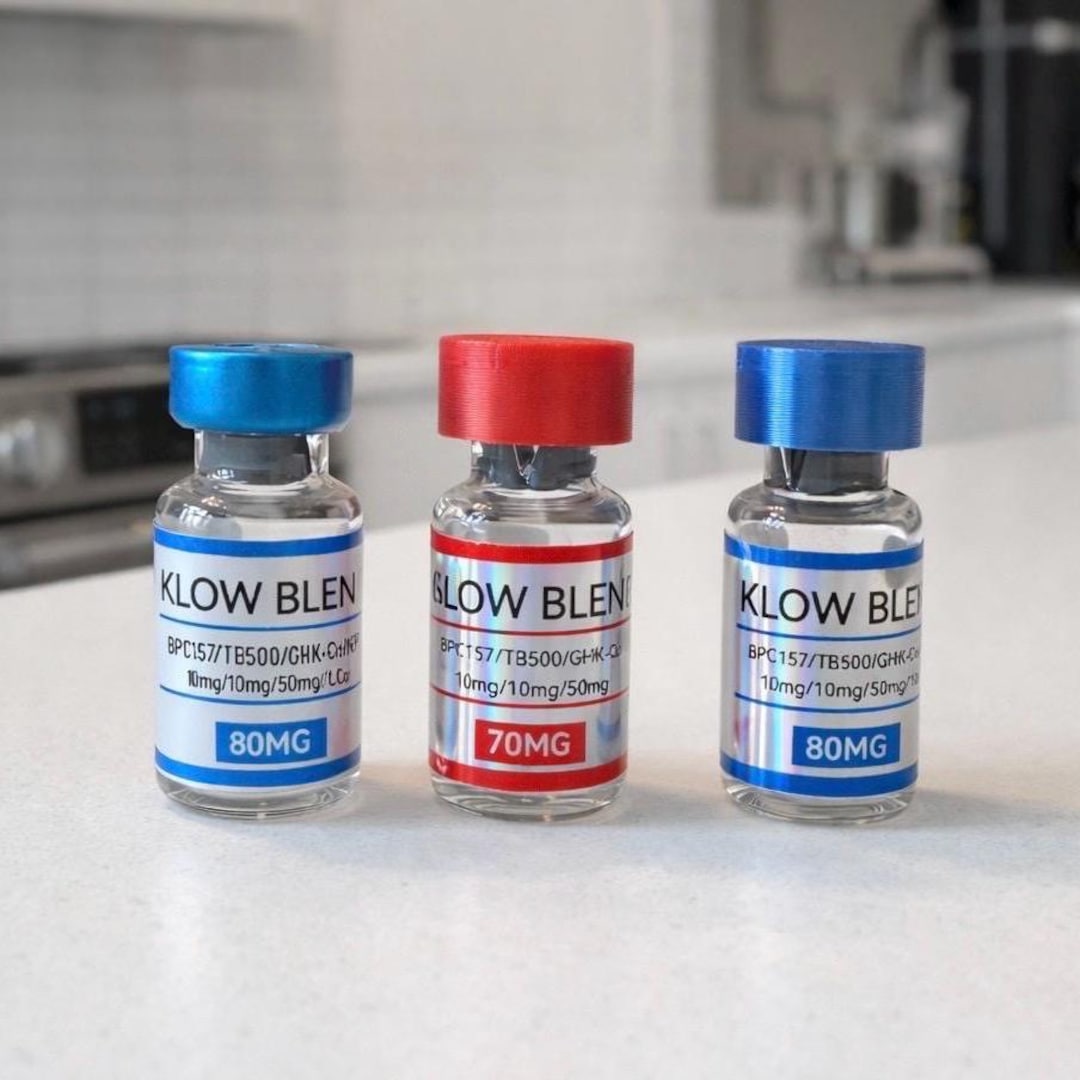 klow 70mg Vial Labels Glow| Matte Silver or Hologram Waterproof & Oil-proof Stickers  for Vials | 10 Pack Labels | Color Labels for KLOW or GLOW