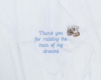 Gracias por criar al hombre de mis sueños, pañuelo de boda, regalo de la novia para la madre del novio, regalo de boda para la madrastra, madre de la novia