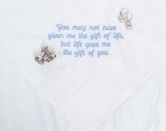 Embroidered Wedding Handkerchief for Stepdad: Sentimental Keepsake