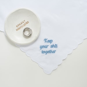 Bridesmaid Gifts, Funny Bridal Party Gifts, Embroidered Wedding Handkerchief, Maid Honor Gift, Wedding Gift for Bride from Groom, Top Seller