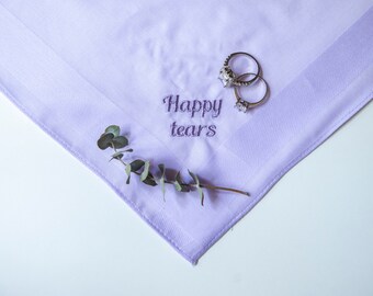 happy tears handkerchief, mother of the bride gift from daughter, wedding day gift, bride wedding gift, stepmom wedding gift, trending now