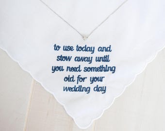 Embroidered Wedding Handkerchief: Flower Girl Proposal, Heirloom Hankie