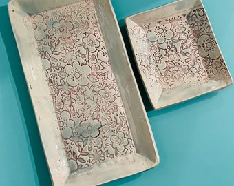 Keramik-Servierplatte, ovale Schale, Handarbeit, Käseplatte, Olivenschale, Keramikplatte, Aperitif-Servierplatte, Sushi-Platte, Charcuterieplatte