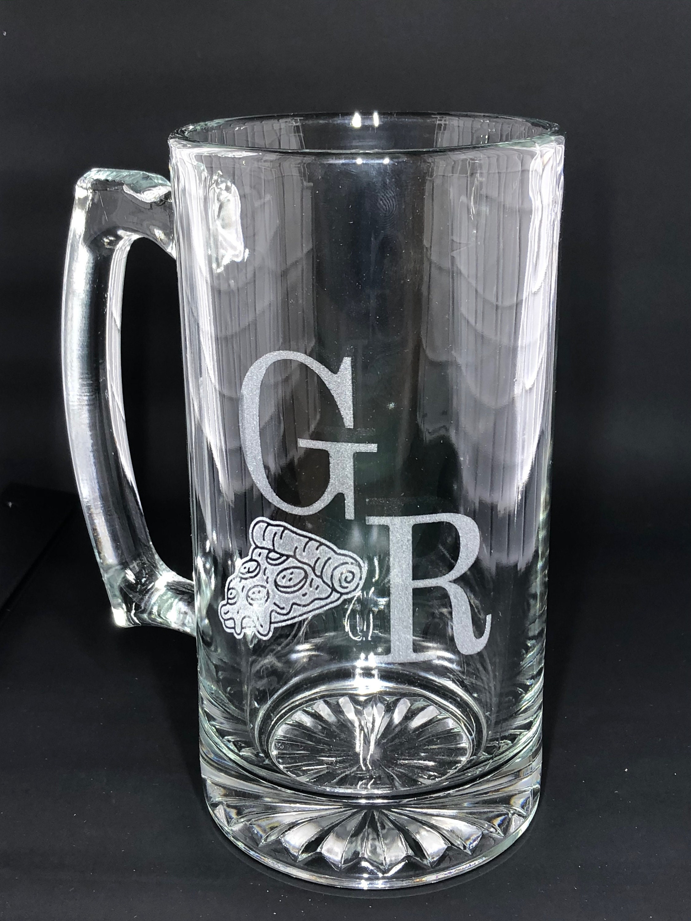 Glass Engraved 20 0unze Beer steins Etsy