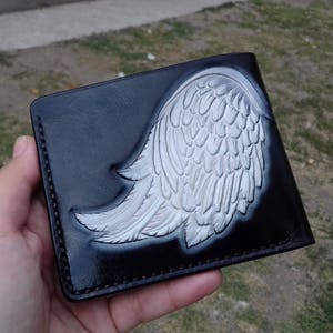 Rider & Mountains. Leather hand-tooled wallet. : r/crafts