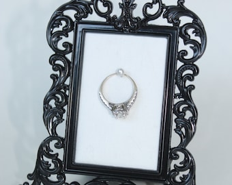 Ring Holder | Bridal shower gift| Engagement Gift |  Framed Ring Holder