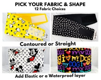 Male Dog Belly Band - Dog Diaper - Washable & Reusable - Extra Small to Extra Large - Waterproof layer option - CUSTOM ORDER
