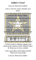 Soldiers Creed DECAL (clear sticker)