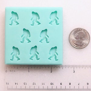 Bigfoot Stud Mold, Big Foot Stud Mold, Shiny Bigfoot Earring Mold, Sasquatch Stud Mold, Shiny Bigfoot Jewelry Mold, Bigfoot Earrings Mold