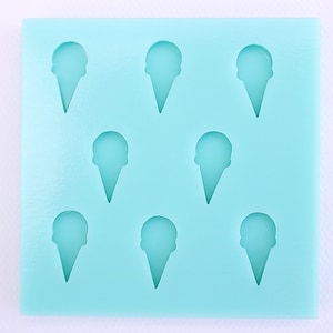 Ice Cream Stud Earrings Resin Mold, Ice Cream Cabochon Mold, Ice Cream Cone Silicone Mold, Popsicle Earrings Mold, Ice Cream Stud Mold