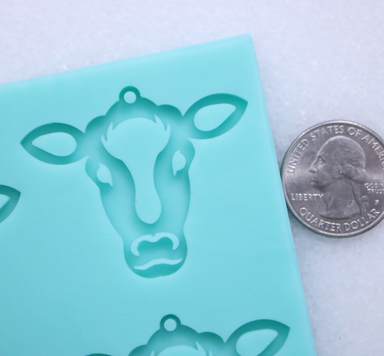 Shiny Cow Head Outline Mold Cow Jewelry Mold Cow Head Cutout Etsy