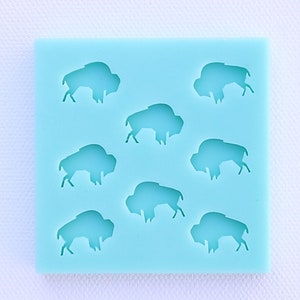 Buffalo Stud Mold, Buffalo Jewelry Mold, Buffalo Earring Mold, Buffalo Cabochon Mold, Tiny Mold, Buffalo Earring Mold, Bison Stud Mold