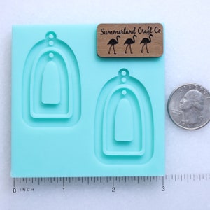Shiny Double Arch Drop Earrings Mold, Boho Drop Earrings Mold, Arch Jewelry Mold, Arch Outline Earrings Mold