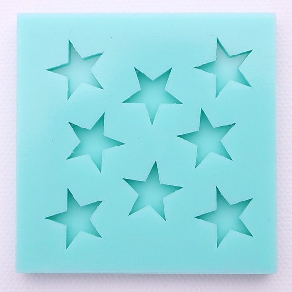 Star Stud Mold, Star Cabochon Mold, Star Earrings Mold, Star Mold, Star Jewelry Mold, Americana Jewelry Mold, Basic Shape Jewelry Mold