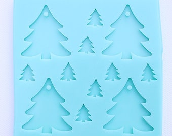 3D Christmas Tree Letter Crystal Epoxy Casting Mold for Jewelry Making Ornament Decor Home Decoration Iriisy Christmas Tree Silicone Resin Mold Christmas Party Supplies Gifts