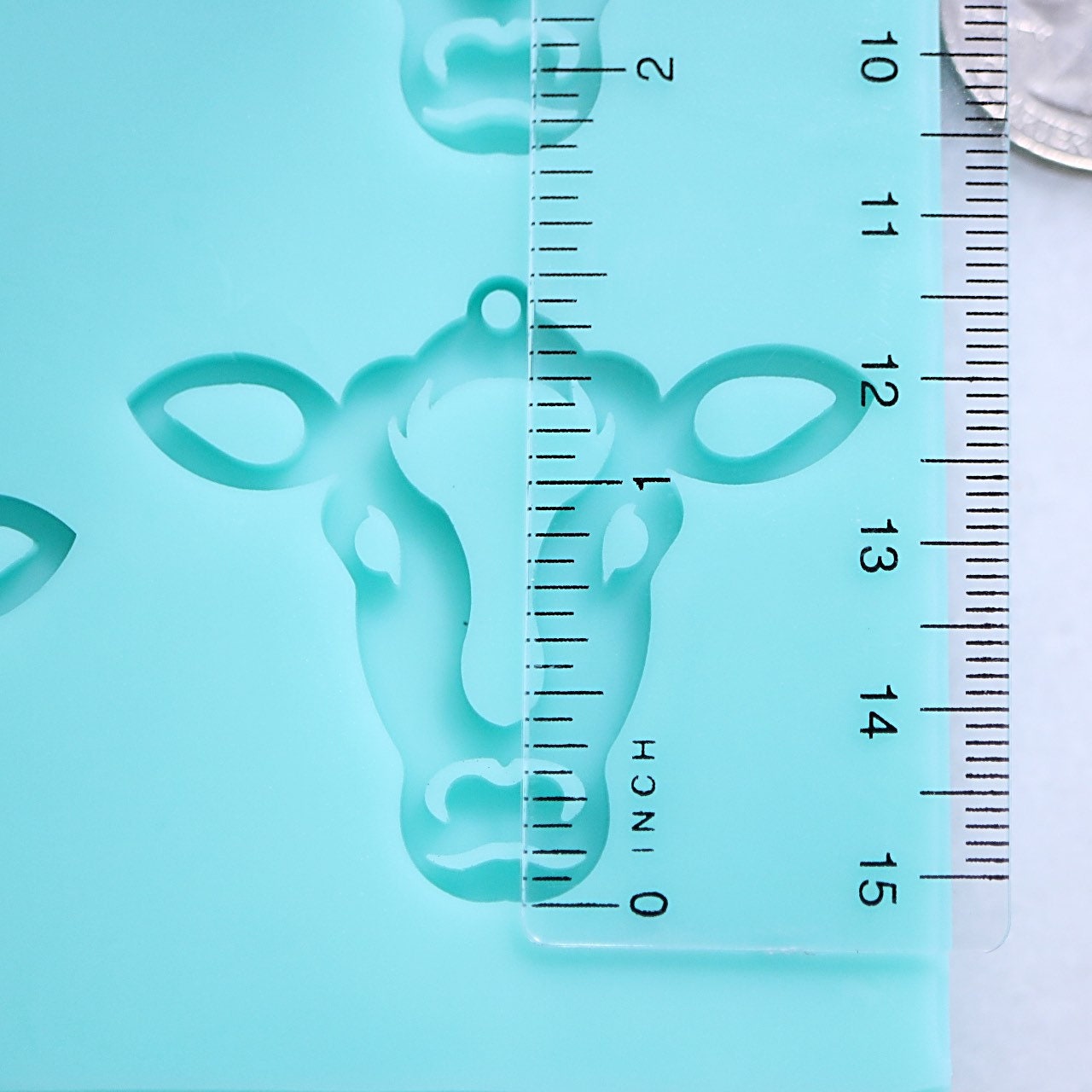 Shiny Cow Head Outline Mold Cow Jewelry Mold Cow Head Cutout Etsy