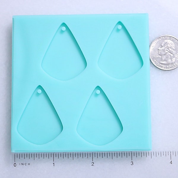 Rounded Triangle Earrings Resin Mold, Rounded Triangle Pendant Mold, Geo Pendant Silicone Mold, Pendant & Earrings Mold, Boho Earrings Mold