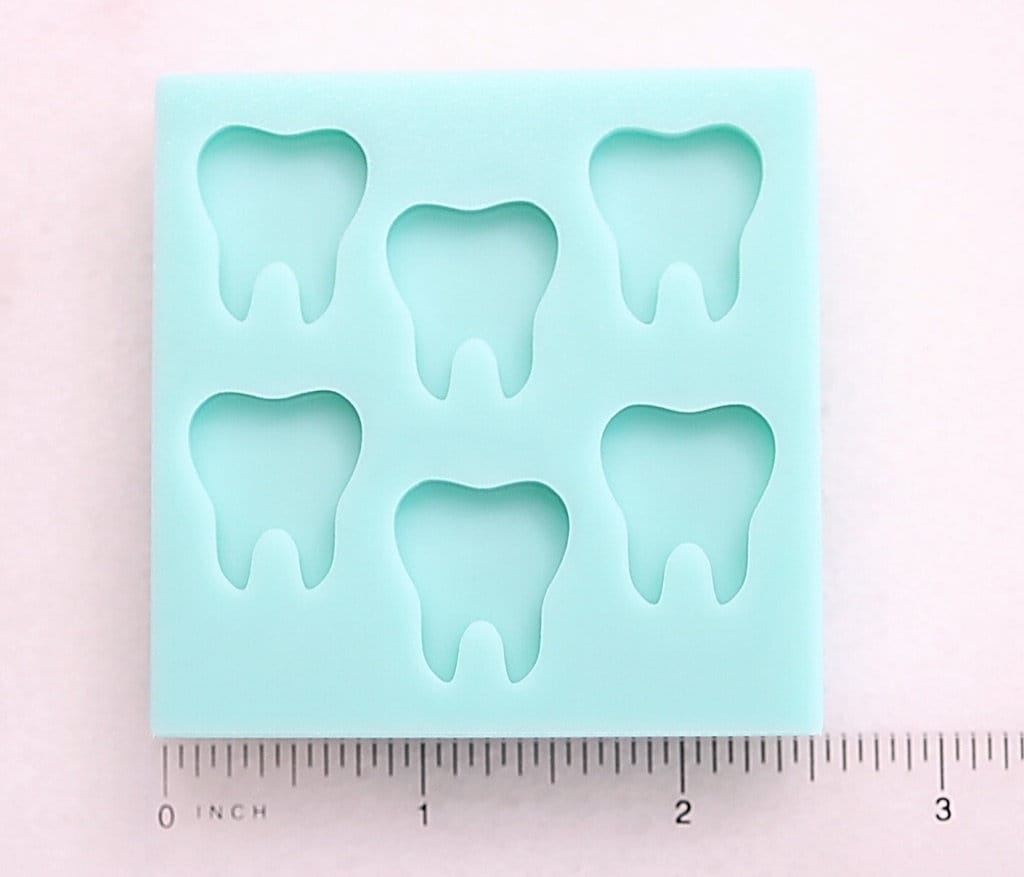Fake Human Teeth Tooth Mould Silicone Mold Dentist Dental Teeth Dentist Set  of Human Teeth Body Jewelry Necklace Cabochon Plaster Resin Mold 