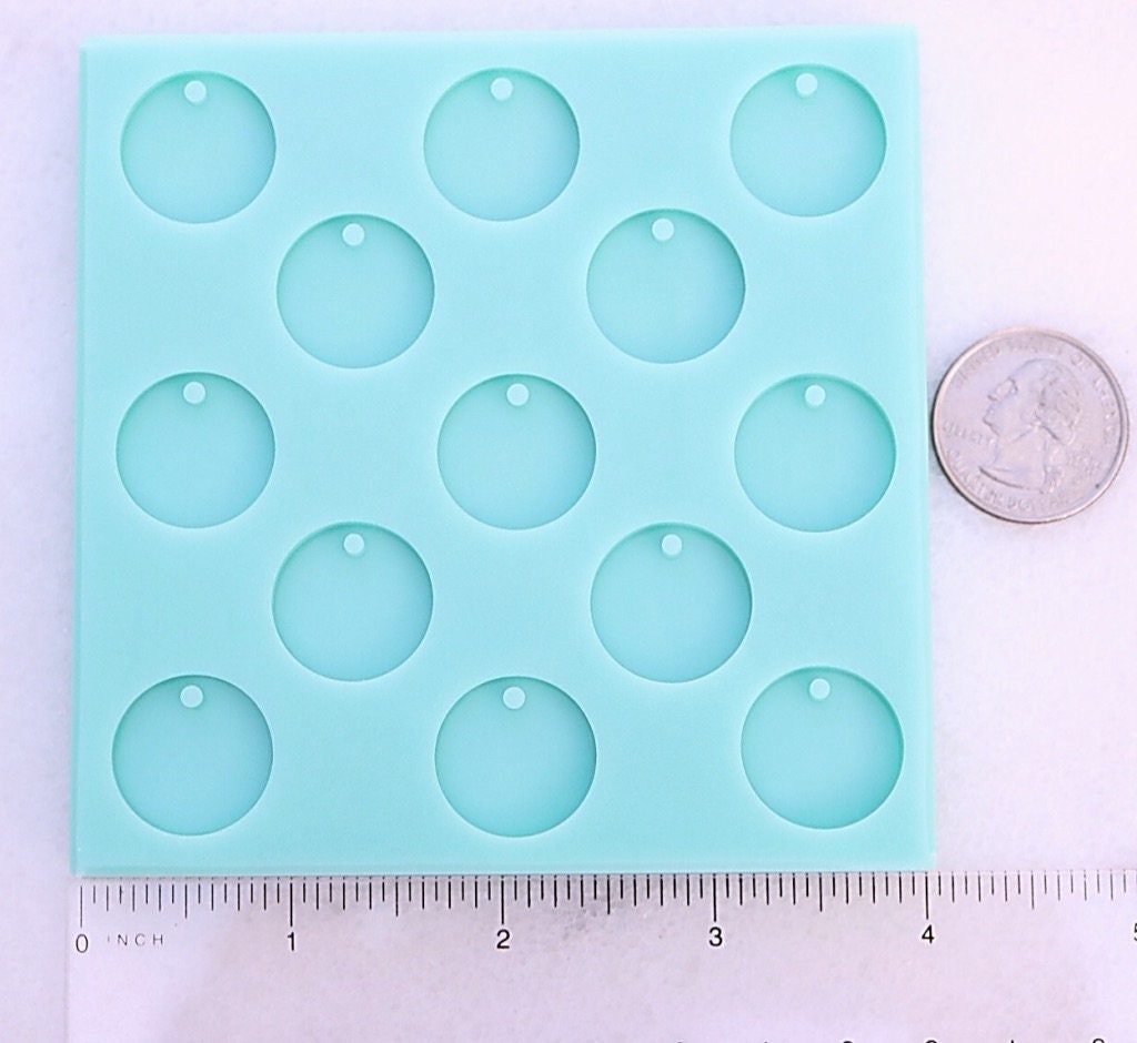Shiny Round Holographic Silicone Resin Mold Holo Mold - Ship from US