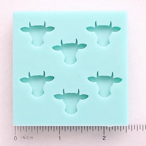 Cow Head Stud Mold, Cow Jewelry Mold, Cow Earrings Mold, Cow Cabochon Mold, Cow Silhouette Mold, Cattle Earrings Mold, Cattle Stud Mold