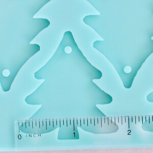 2 Tall Christmas Tree Pendant Resin Mold, Christmas Tree Statement Earrings Mold, Christmas Tree Drop Mold, Christmas Tree Jewelry Mold image 3