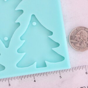 2 Tall Christmas Tree Pendant Resin Mold, Christmas Tree Statement Earrings Mold, Christmas Tree Drop Mold, Christmas Tree Jewelry Mold image 4