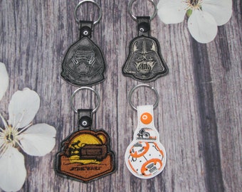 Star Wars Embroidered Faux Leather Keychains