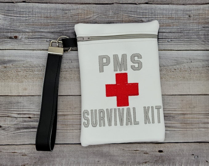PMS Survival Kit Vinyl Zipper Bag