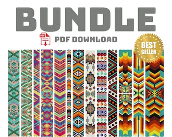 Peyote Bracelet Pattern Bundle, Miyuki Delica Beads (PDF Download)