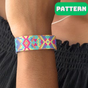 ミユキビーズブレスレットのパターン、ナバホペヨーテのチュートリアル（PDFダウンロード）