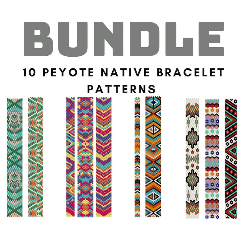 Native America Peyote Armband Anleitungen, Miyuki Perlen, DIY Schmuck (PDF) Bild 1