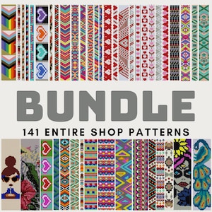 Armbandpatronen met kralen, weefgetouw, peyotesteek, hangoorbellen (digitale download)