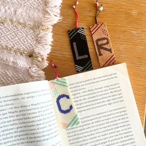 Personalized Beaded Bookmark A to Z, Handmade Bookmark, Custom Name Page Mark, Bookish Seasons Gift for Book Lovers, Christmas Gift