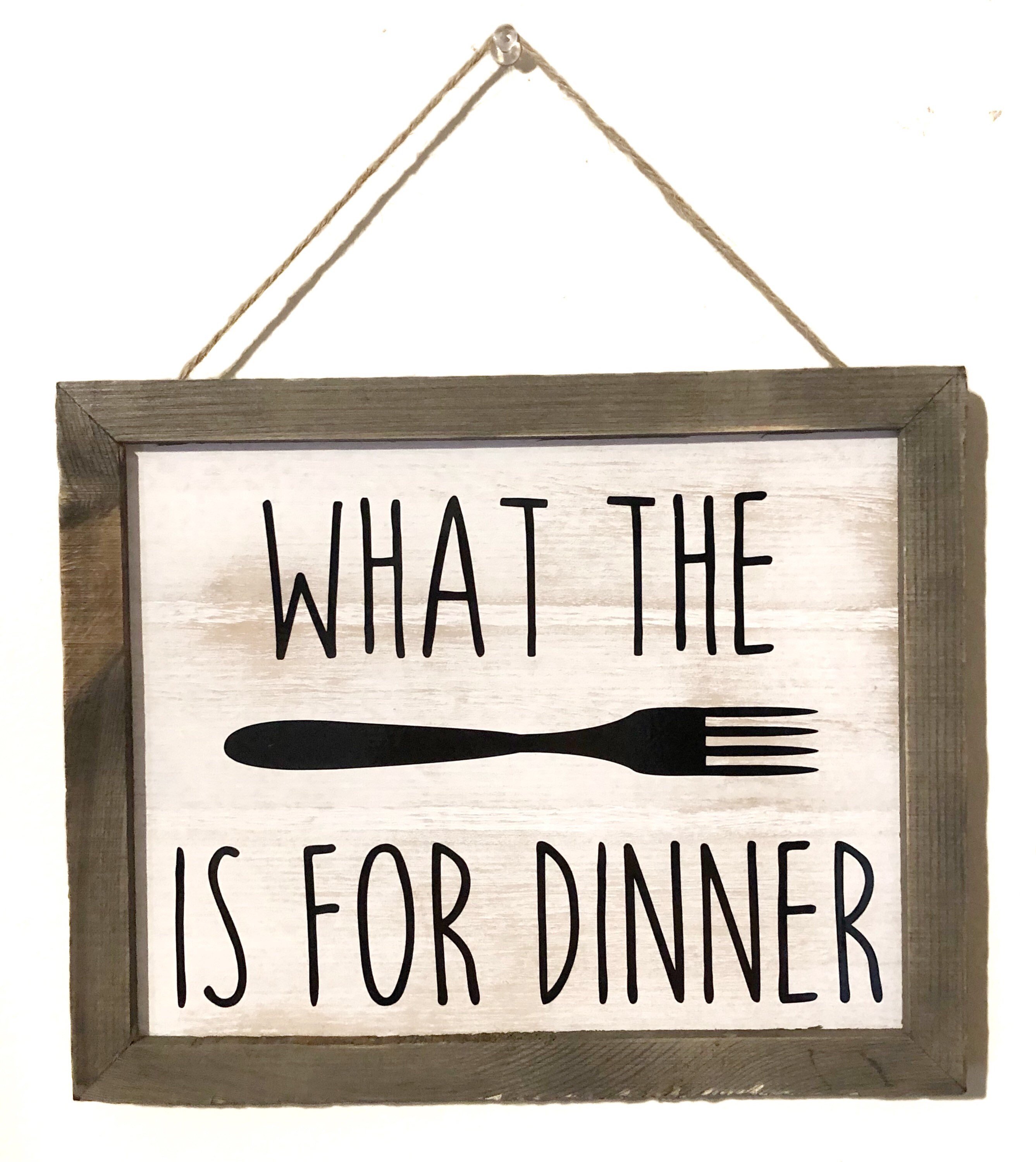 What the Fork is for Dinner Kitchen Sign Kitchen Decor Etsy