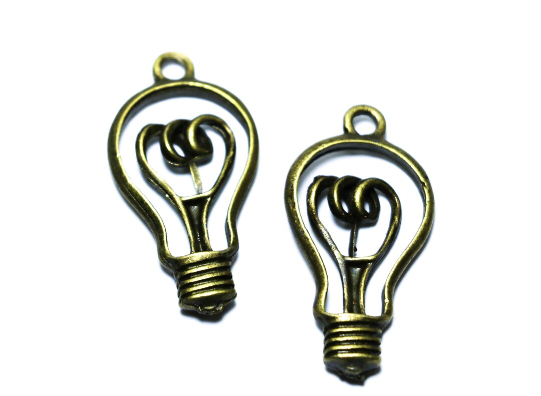Light Bulb Lightbulb Pendant Lightbulb Charm Jewlery Etsy