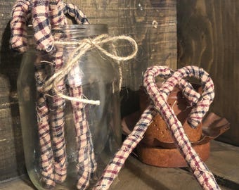 Bastoncino di zucchero primitivo, rustico, bastoncino di zucchero avvolto in tessuto, bastoncino di zucchero, country, riempitivo per ciotole, primitivo