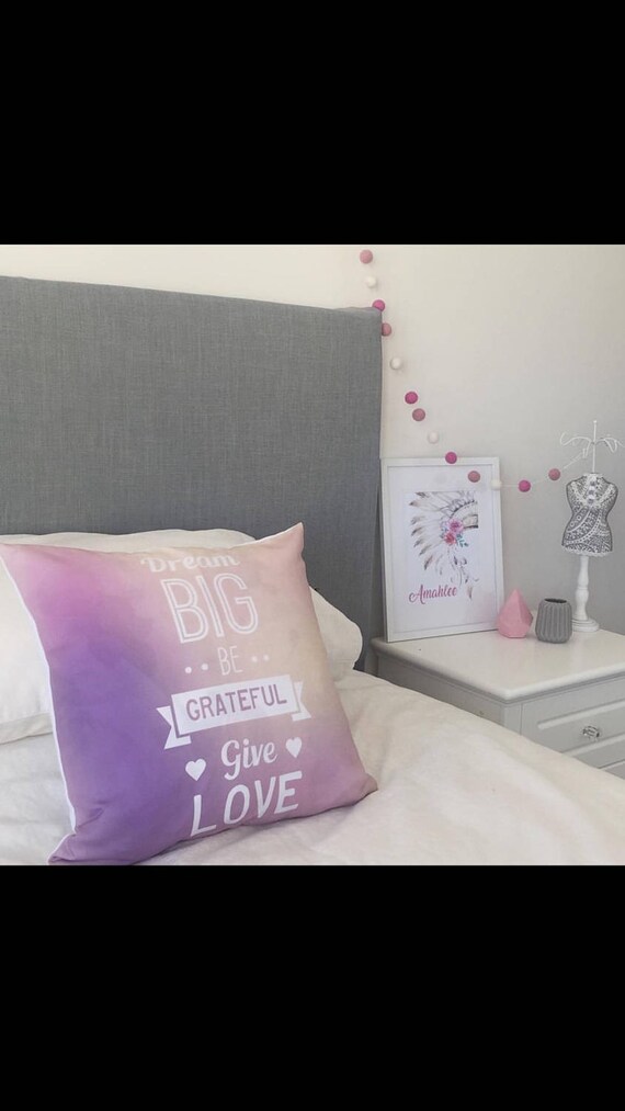 Dream Big Decorative Pillow Case Throw Cushion Cover Etsy
