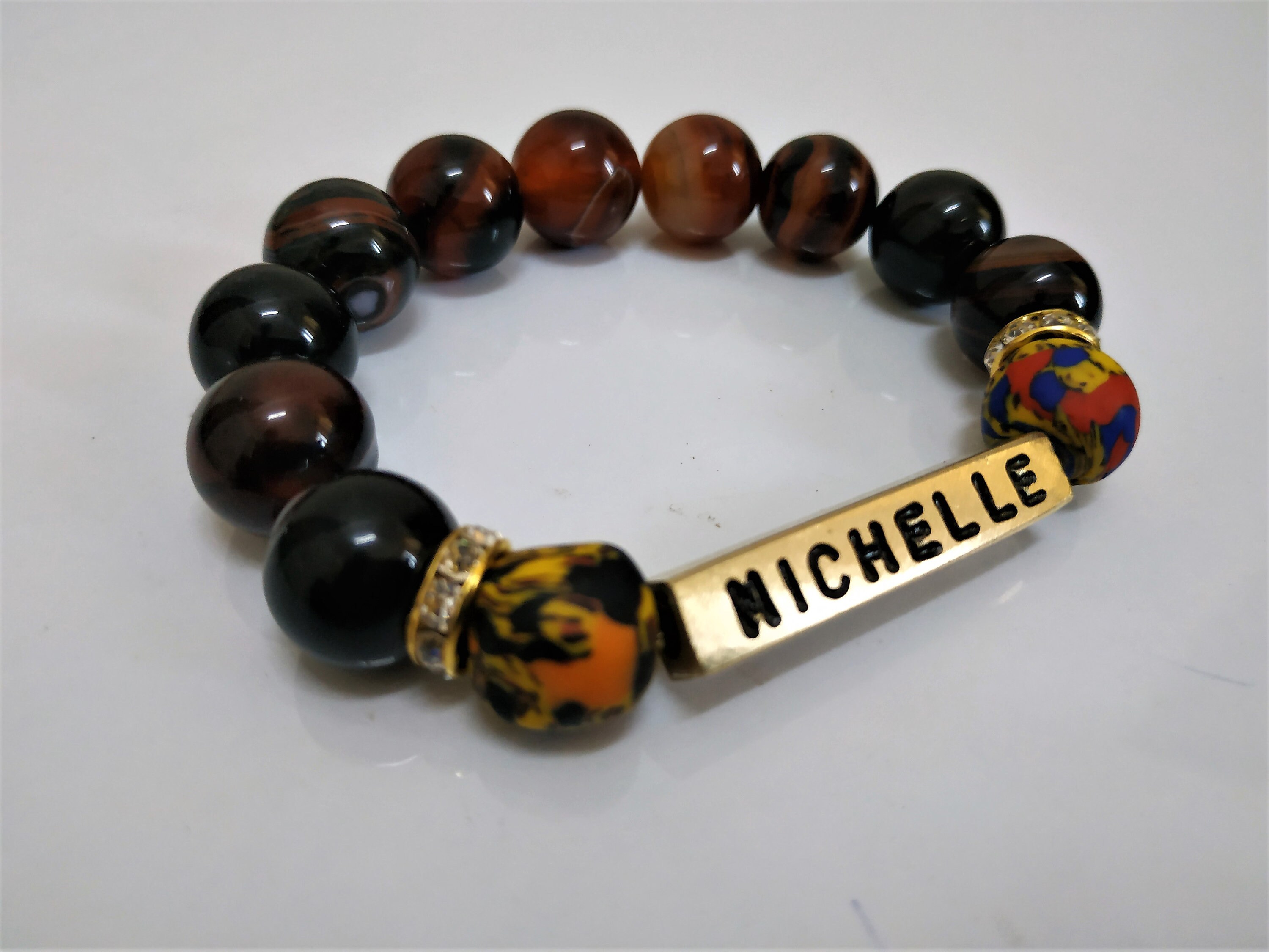 Ghana name bracelet jewelry handmade Mongram brass bracelet Etsy