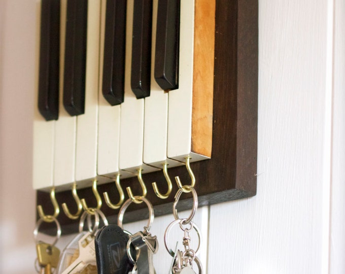 Upcycled Piano Key Hooks Etsy