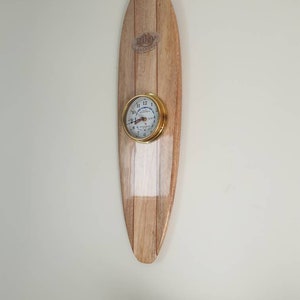 Handgemachte Mini Surfbrett Zeit und Gezeiten Uhr aus Balsa Holz