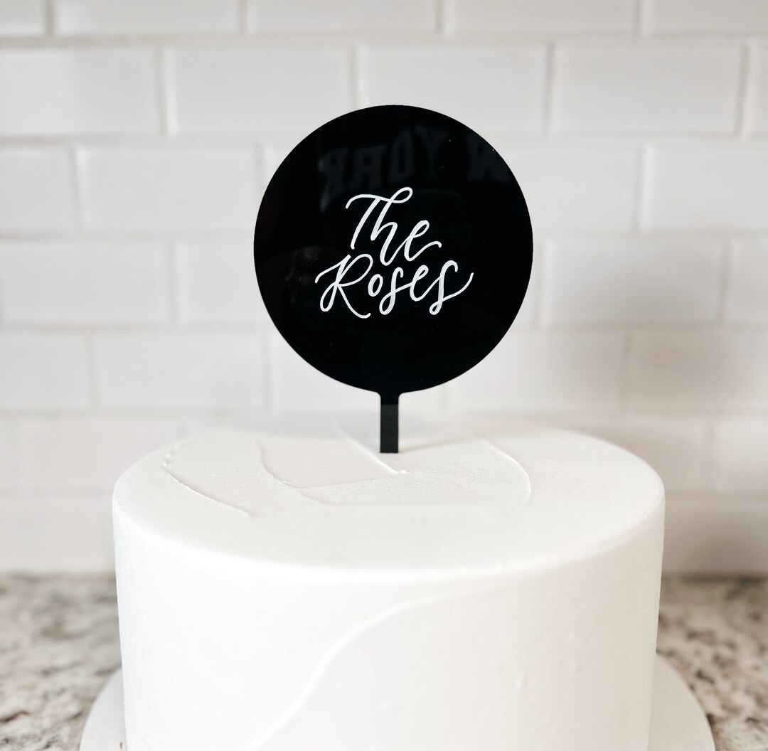 Modern Wedding Cake Topper Acrylic Cake Topper Elegant Etsy