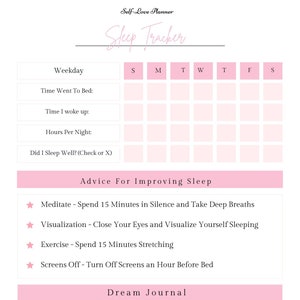 Canva Digital Sleep Tracker