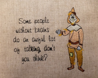 wizard of oz scarecrow embroidery design, scarecrow embroidery file, digital download