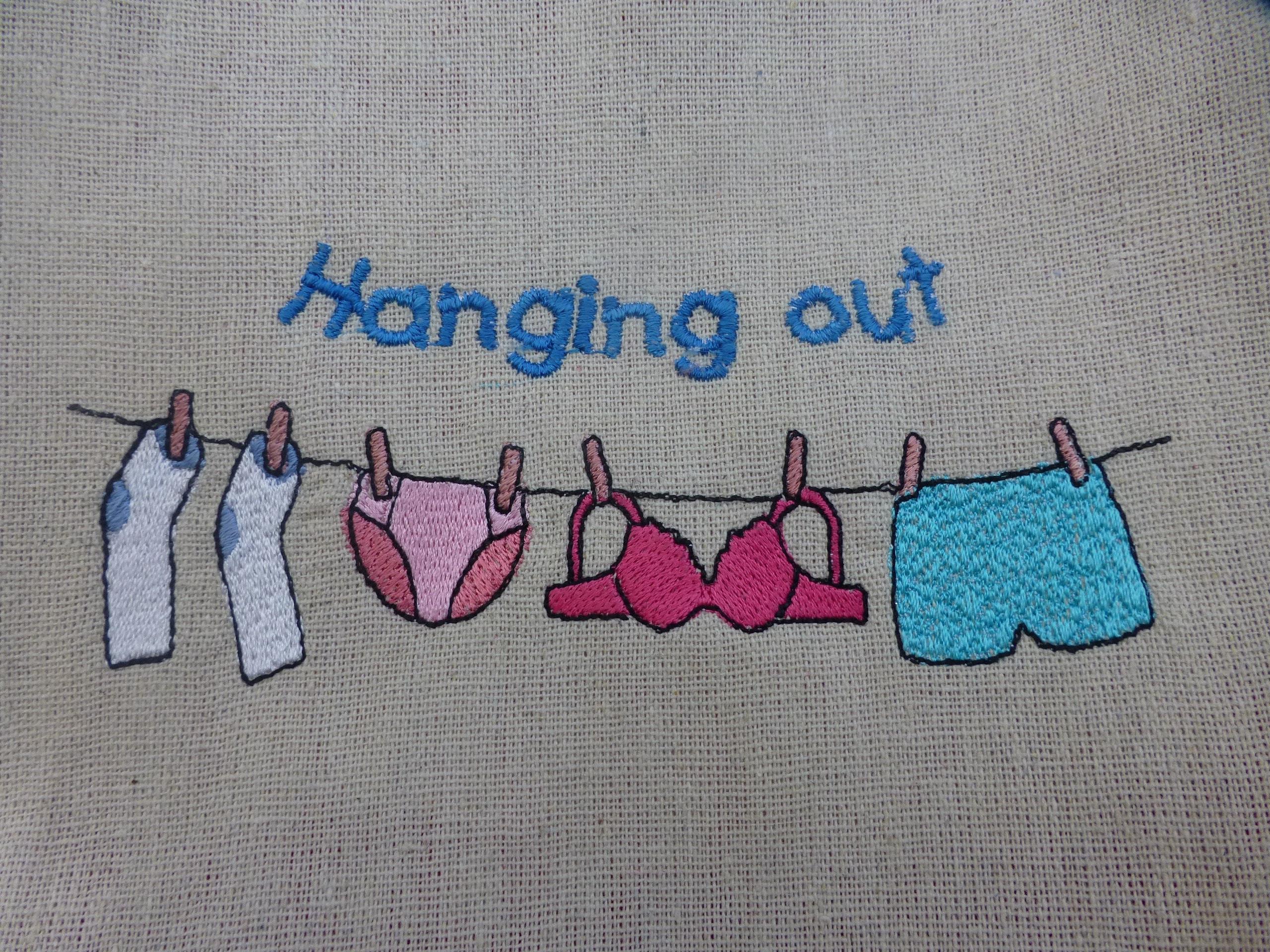 Washing Line Embroidery Design Laundry Clothes Line Machine Etsy