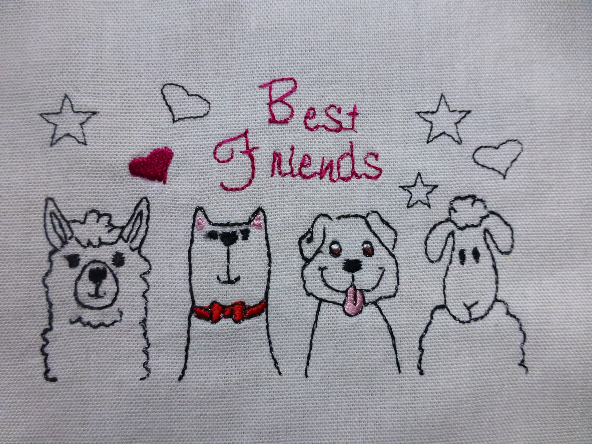 Best friends embroidery design bff outline embroidery llama  etsy Best friends embroidery design bff outline embroidery llama  etsy