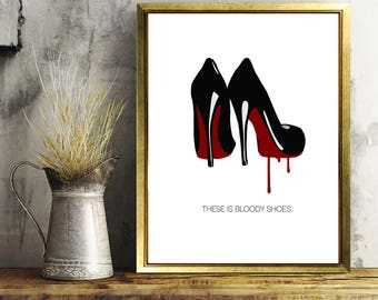 Red Shoes Home Decor Etsy