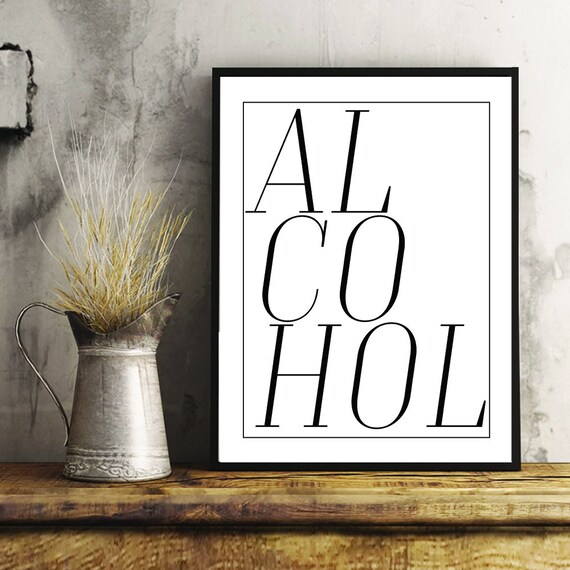 Alcohol Wall Art Digital Home Decor Printable - Alcohol Wall Art Printable Alcohol Wall Art Digital Home Decor Printable - Alcohol Wall Art Printable